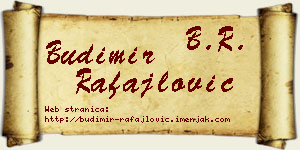 Budimir Rafajlović vizit kartica